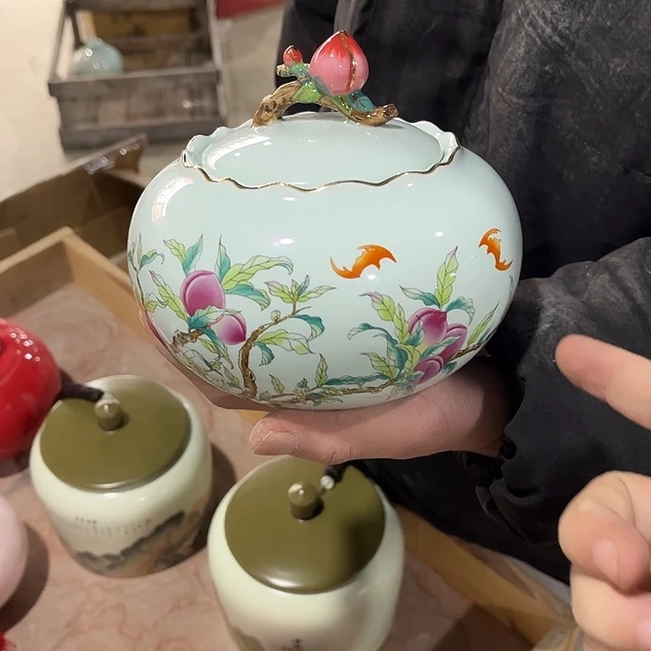 摆件陶瓷罐陶瓷密封