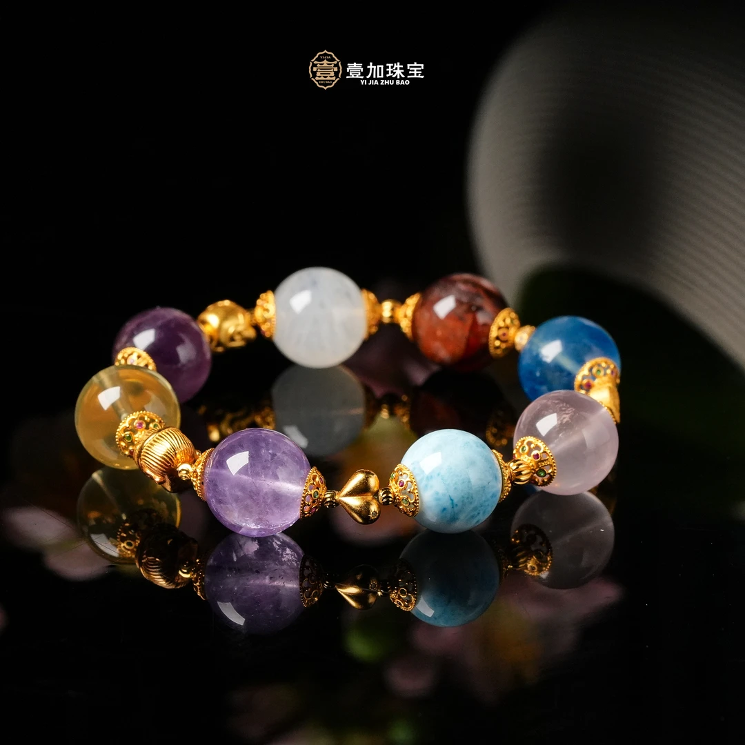 壹加师姐|手工设计万象FU佑水晶多宝手串多样性发一7736n