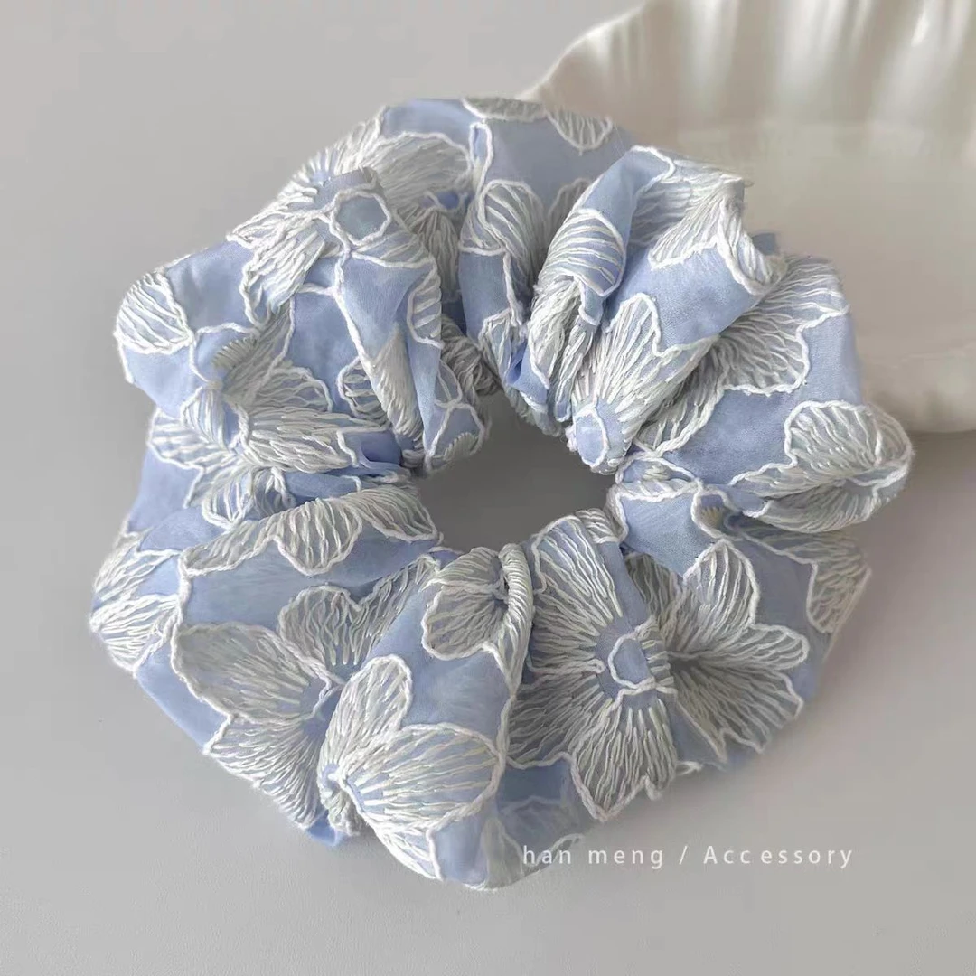 刺绣花朵大肠发圈