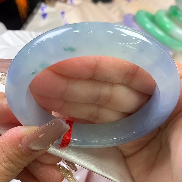 翡翠未镶嵌手镯57正圈