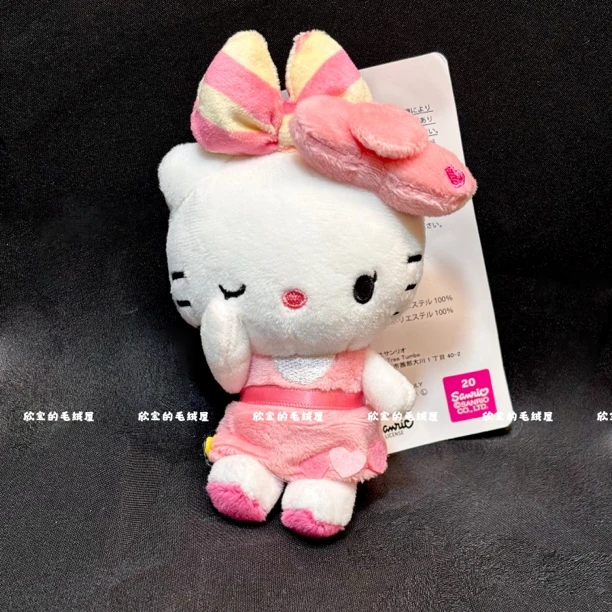 Hello kitty 凯蒂猫 蝴蝶结少女kt 安抚陪伴玩偶 毛绒挂件 小号高