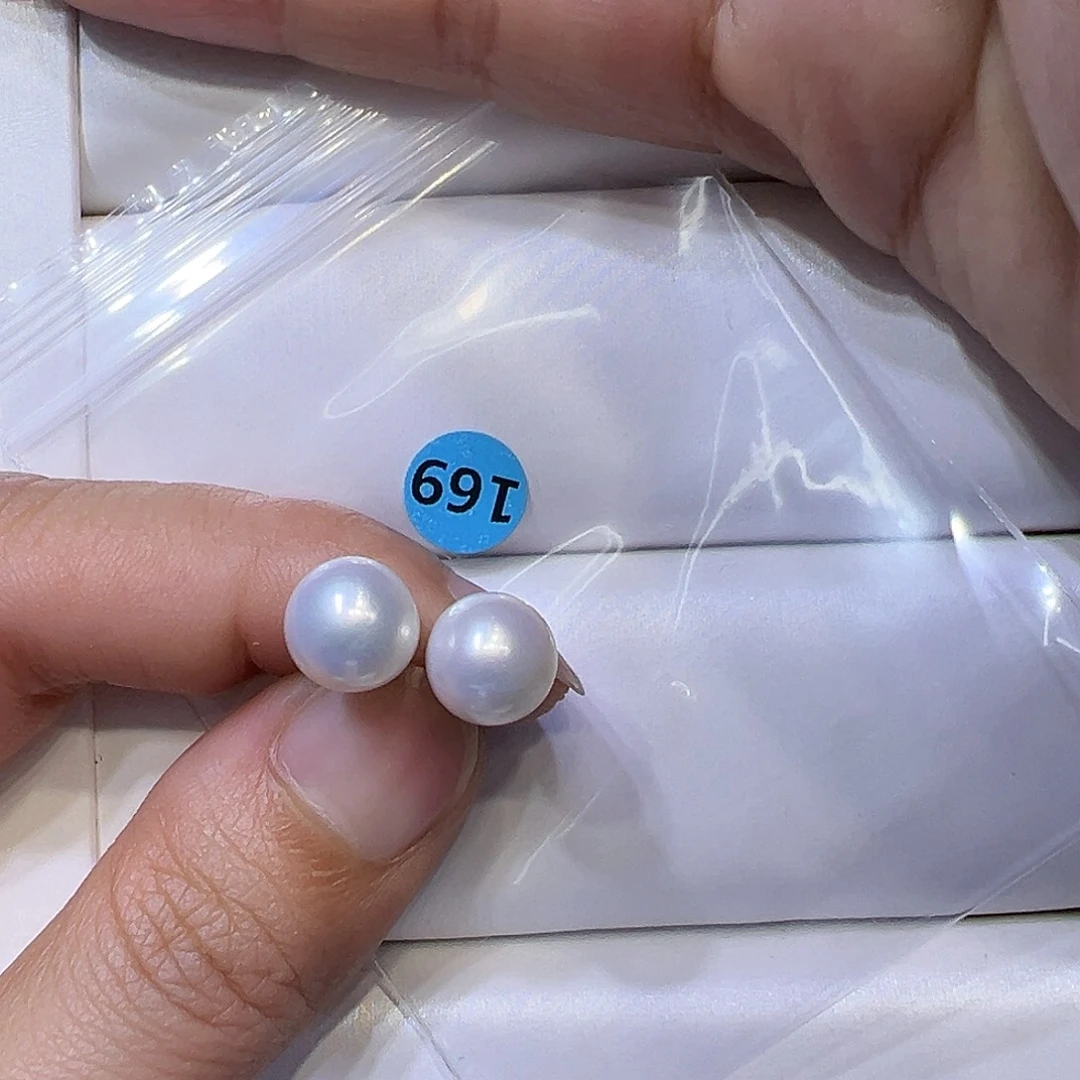淡水珍珠耳饰银S925镶嵌