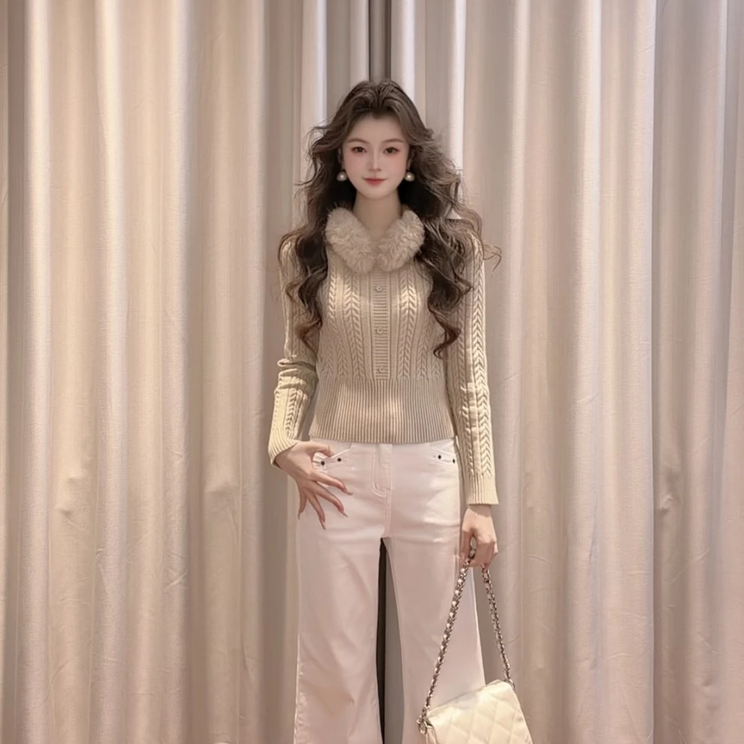 IEF/爱依服2025新款冬季百搭气质时尚设计感毛织上衣