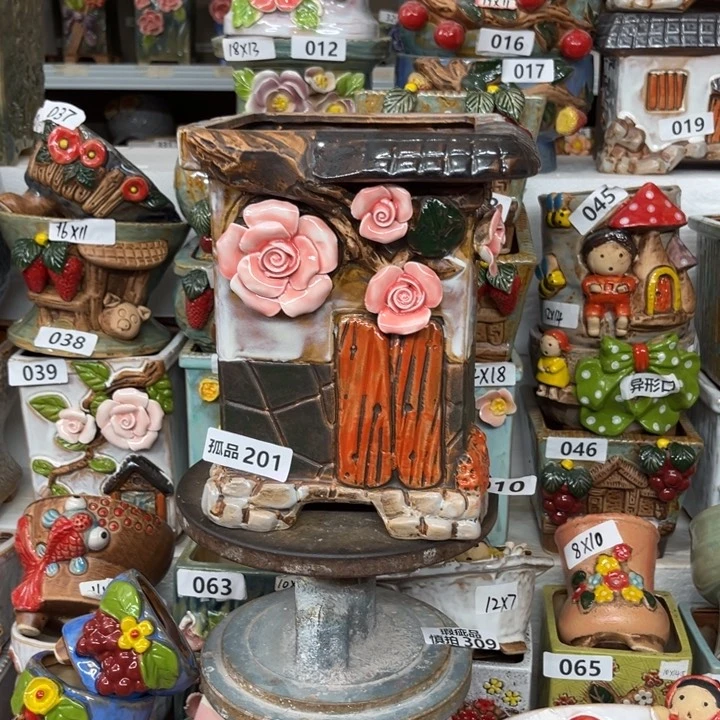 紫砂花盆粗陶材质多肉花盆201孤品