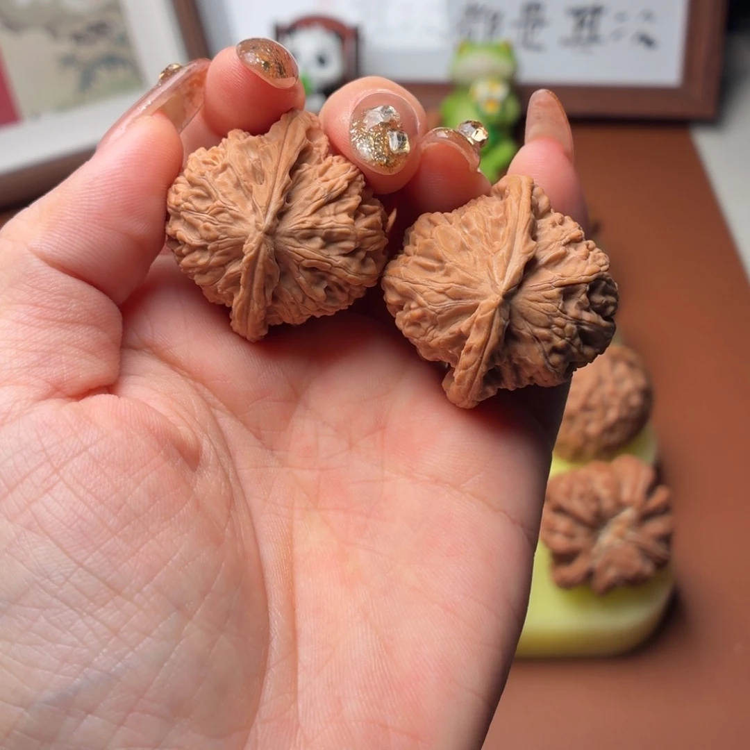 吊坠文玩核桃白狮子34
