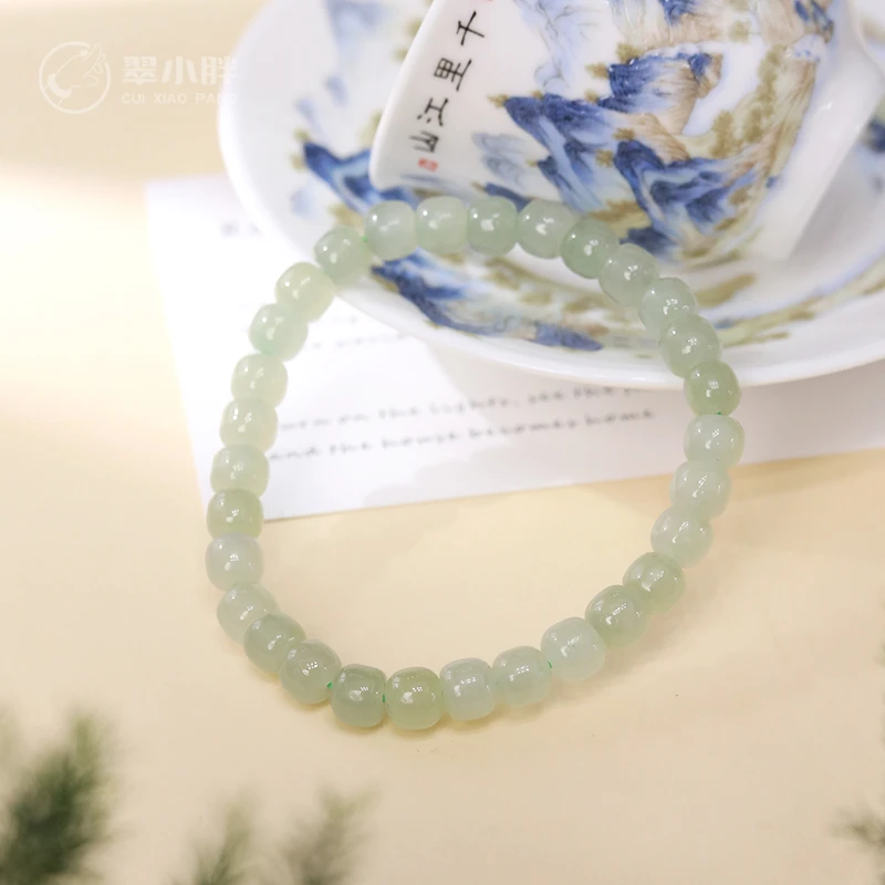 翠小胖二号店  和田玉单圈手串