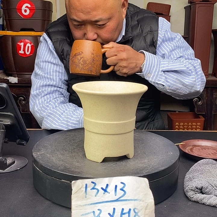 紫砂花盆货号一只XH86