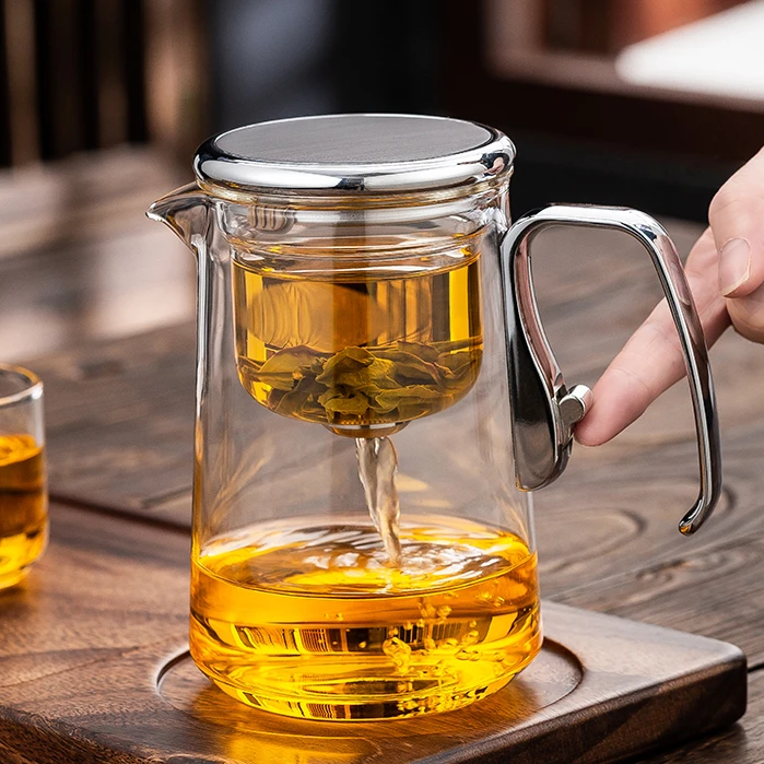 【六祥】磁吸玻璃茶具飘逸杯耐高温一键茶水分离男士泡茶专用泡茶壶