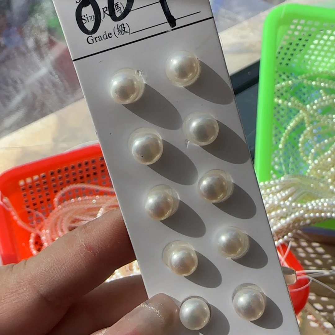 淡水珍珠007成品耳钉未镶嵌
