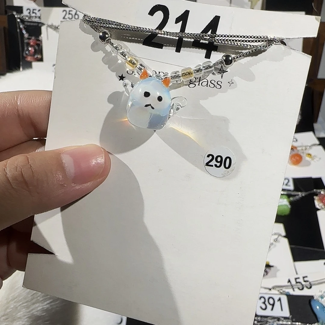 颈饰玻璃特价！恶魔吊坠214
