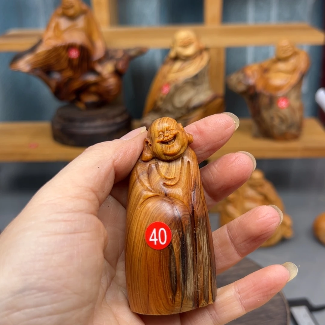 山***水柏木崖柏木摆件手把件