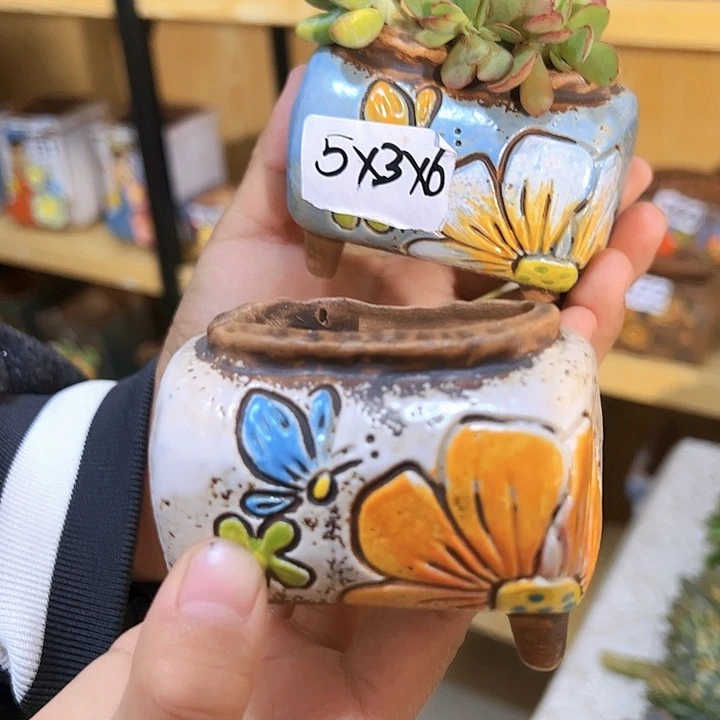 陶瓷多肉花盆满15包邮