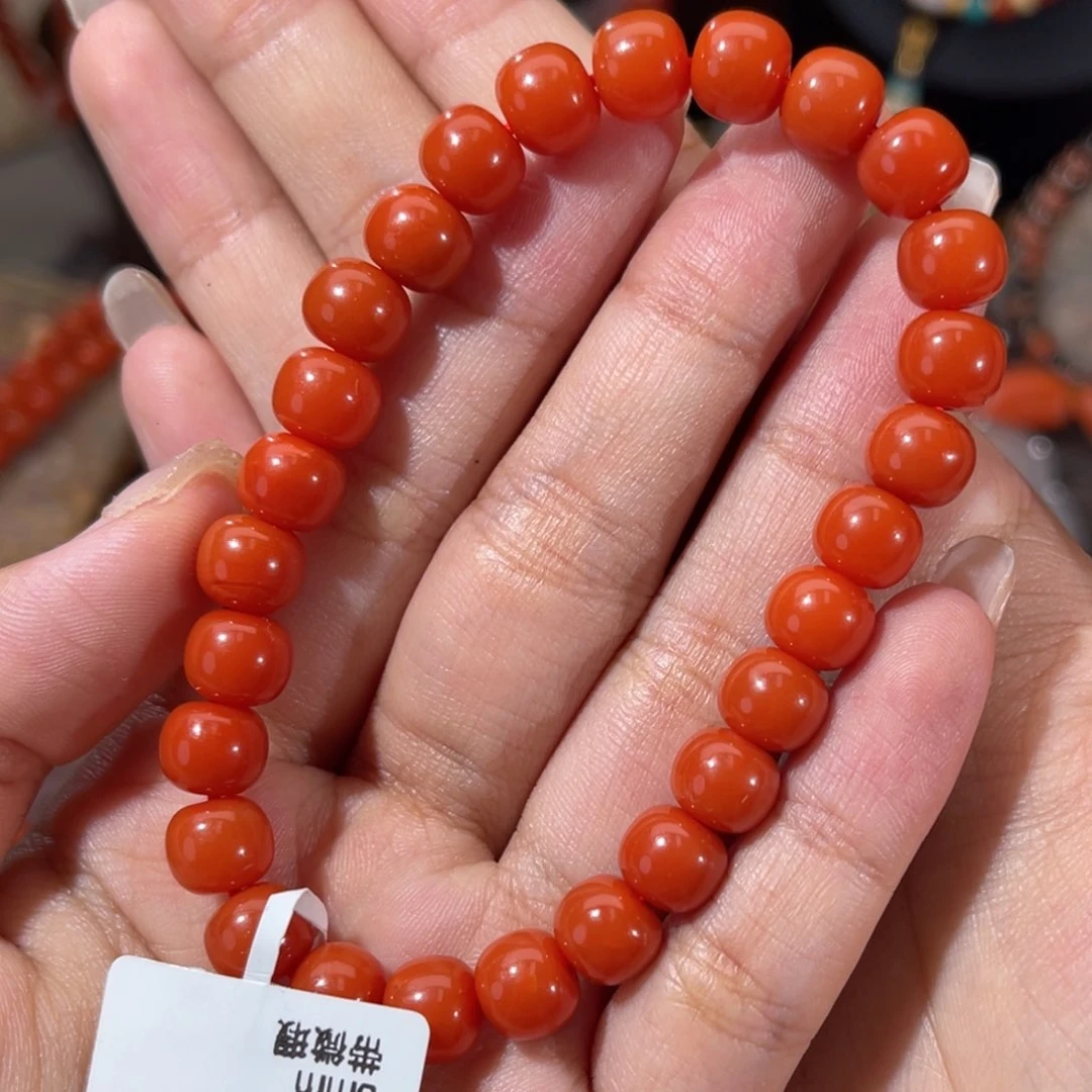 南红玛瑙滴水洞老型单圈8mm未镶嵌