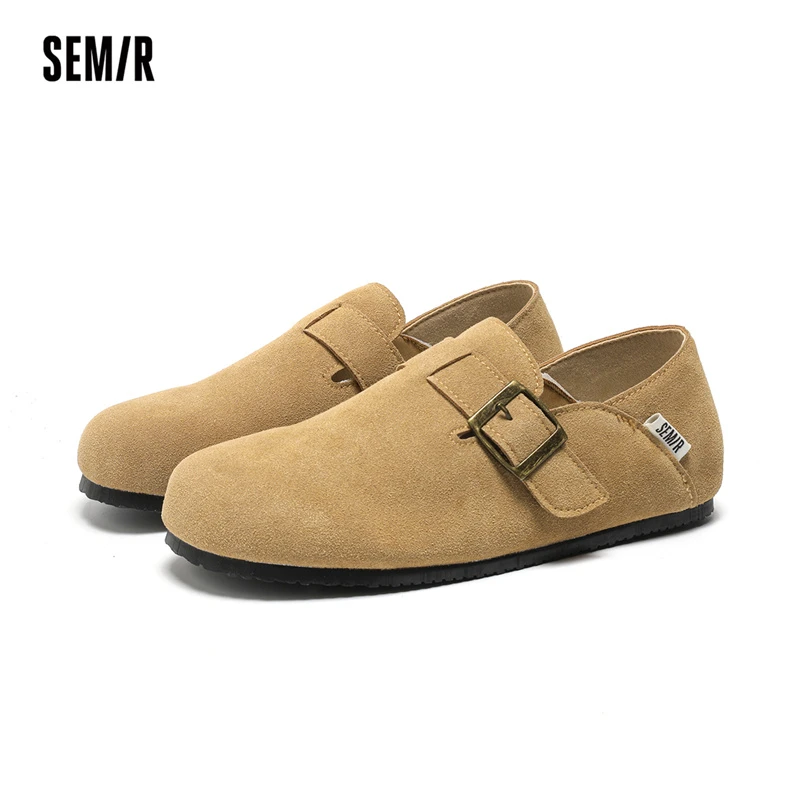 SEMIR女鞋勃肯鞋女2025春季新款包头拖外穿软底鞋子居家懒人鞋