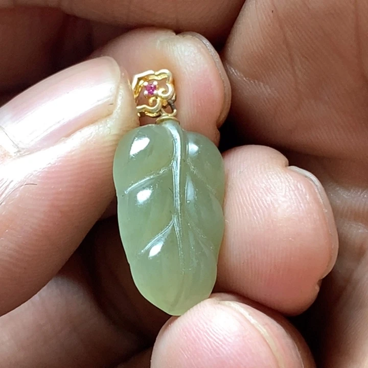 和田玉挂件银S925镶嵌