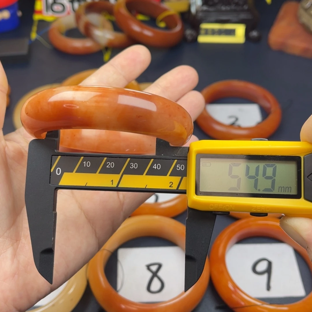 合金石英质玉（黄龙玉）手镯10号54.9圈