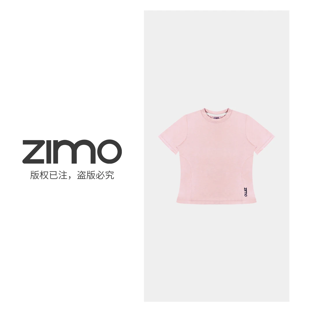 女士短袖樱花粉190-zimo-瑜伽健身瑜伽服健服YFDX190