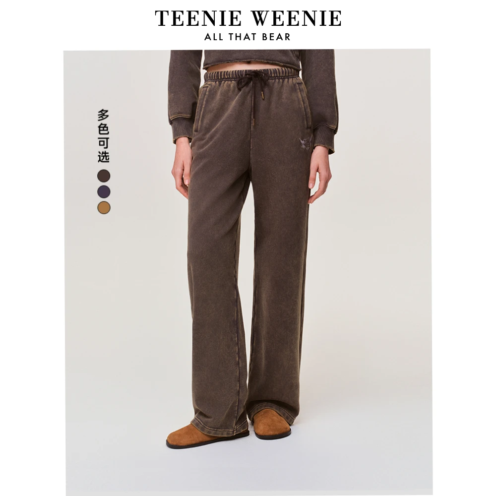 【赵老板专属】TeenieWeenie小熊25新款休闲慵懒直筒针织卫裤女2582