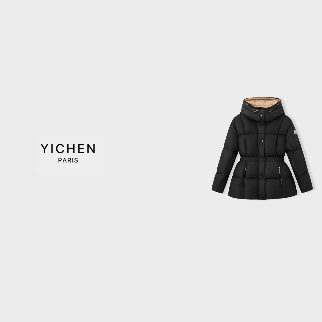 YC 黑金 agneux 蚂蚁腰连帽羽绒服-4160