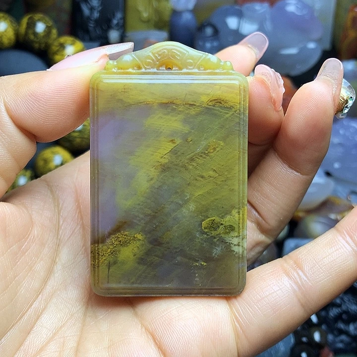硅化玉未镶嵌吊坠(不含链)