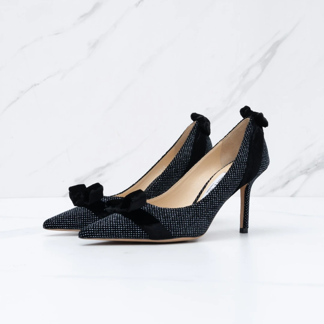 女士水钻蝴蝶结高跟鞋JCGS00267