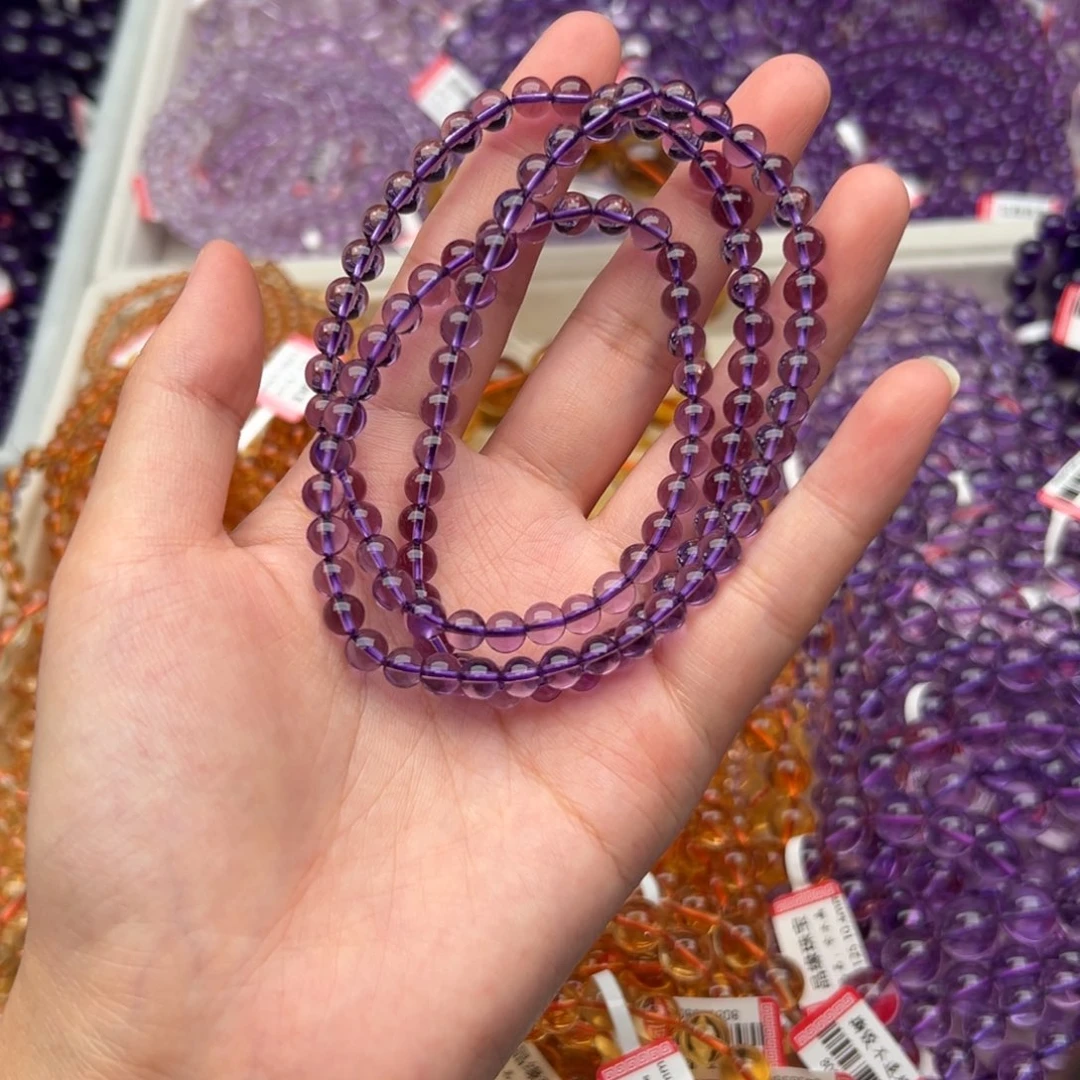 水晶手链未镶嵌紫水晶手串