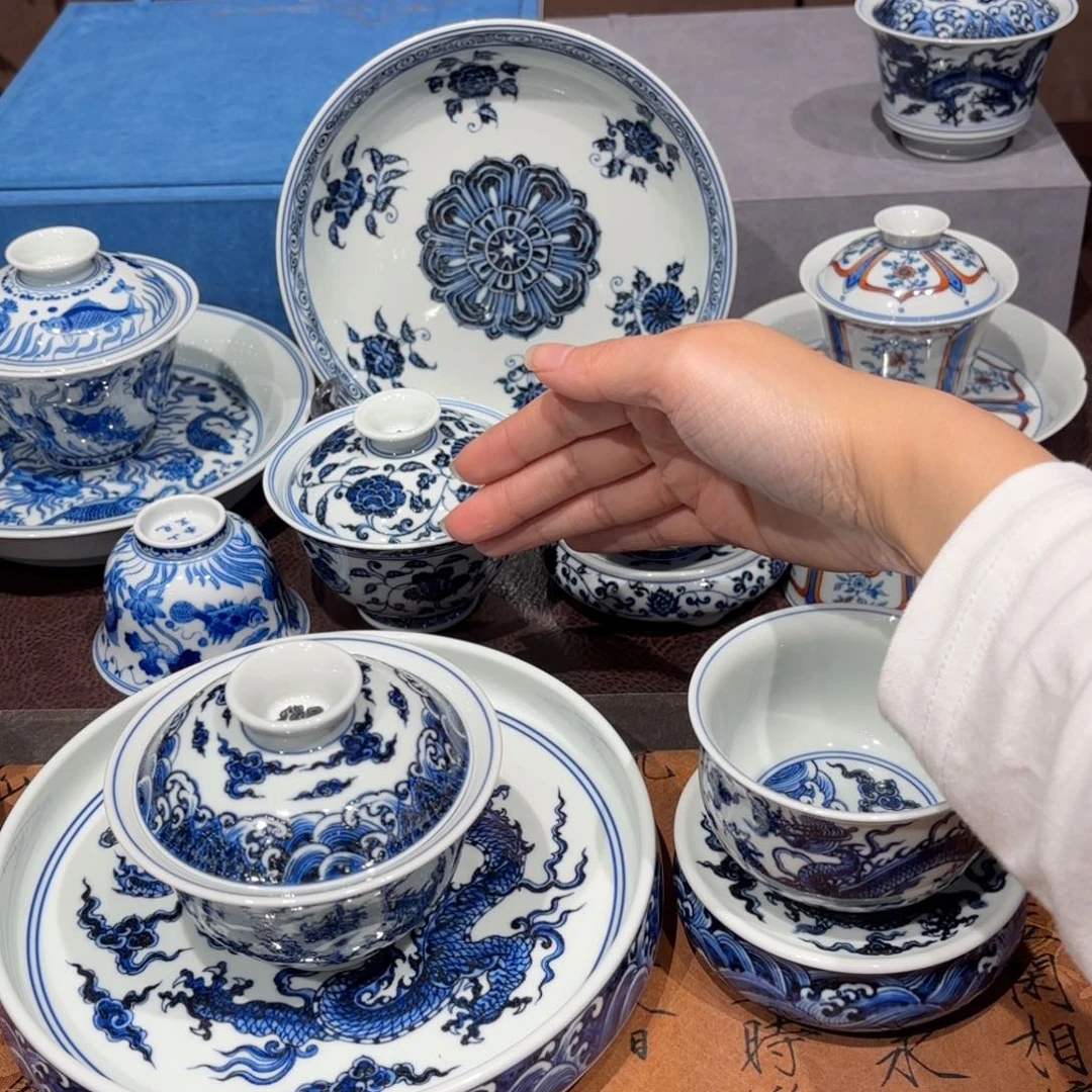 瓷片常*岁景德镇纯手工手绘