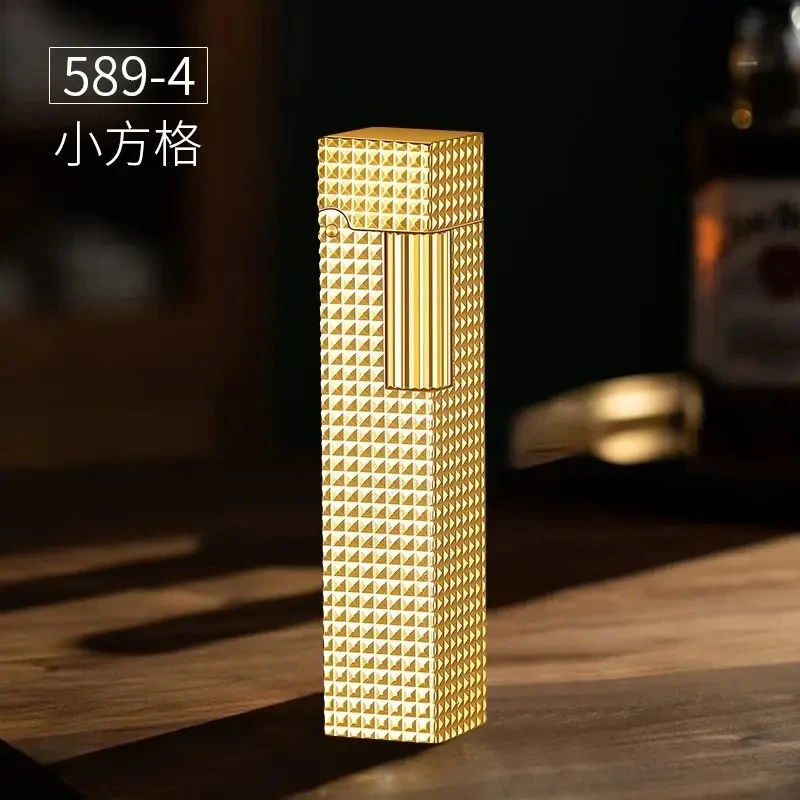 德瑞超薄纤巧侧滑煤油打火机窄机砂轮网红火机个性创意送男友礼潮