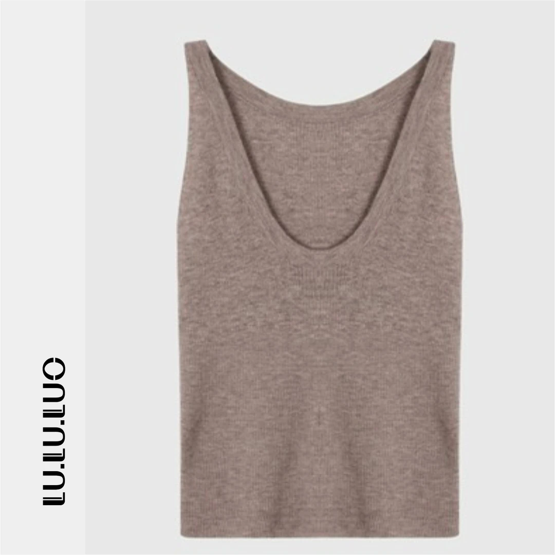 LULULUO「一谷」纯色百搭针织背心内搭V领显瘦LAM5008