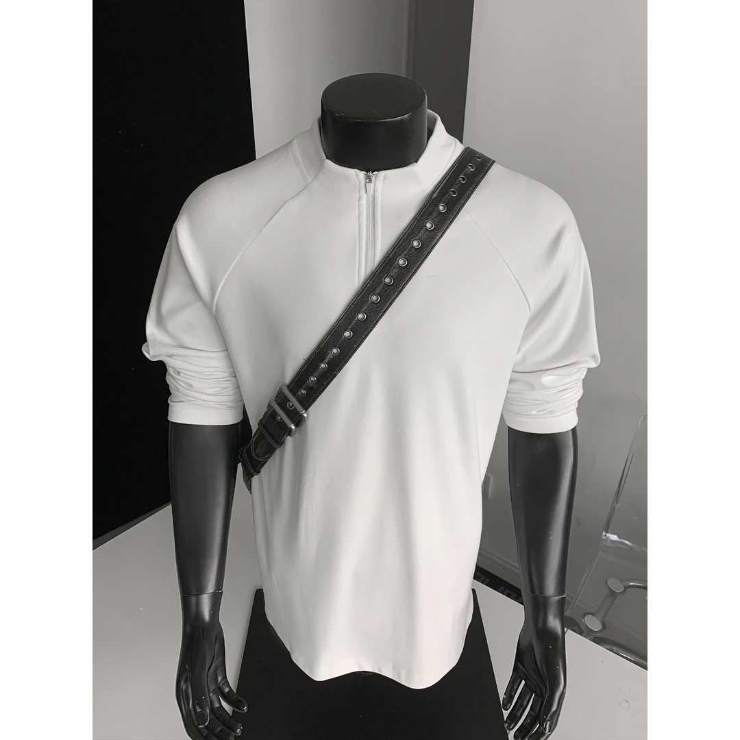 冬季保暖德绒打底衫长袖T恤拉链男款cleanfit内搭宽松休闲松弛感