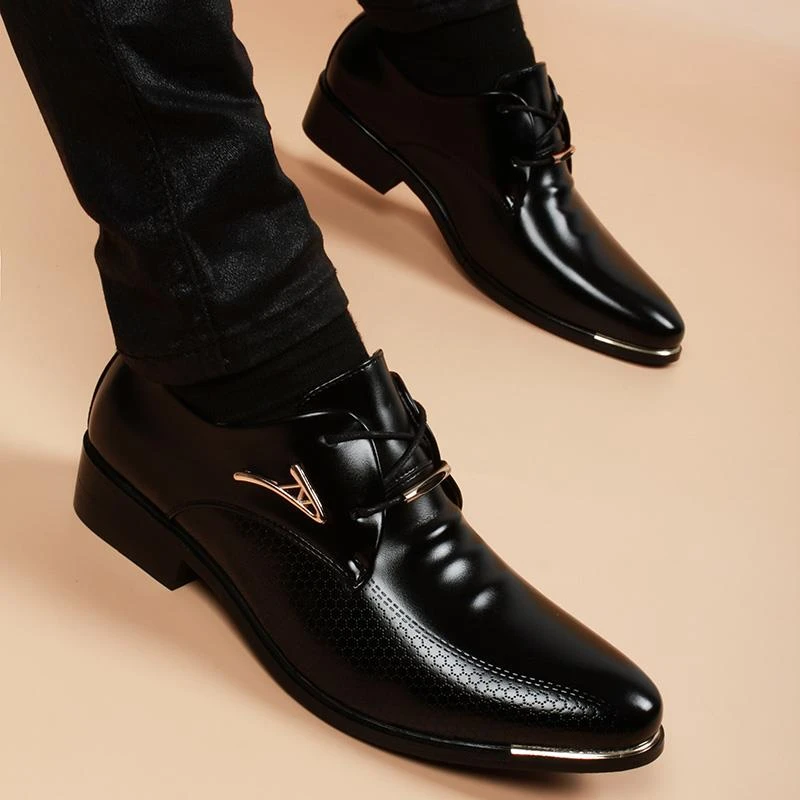 【香港DcSU&Shoes官方正品】正装男鞋时尚夏季透气韩版系带男鞋子