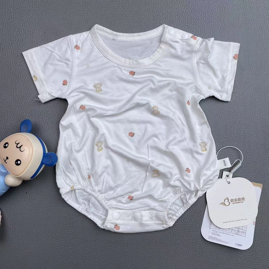 夏季薄款莫代尔新生儿包屁衣舒适透气宝宝衣服