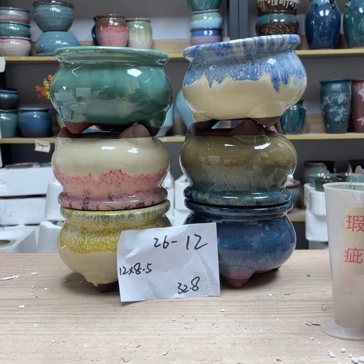 紫砂花盆多肉花盆微瑕12