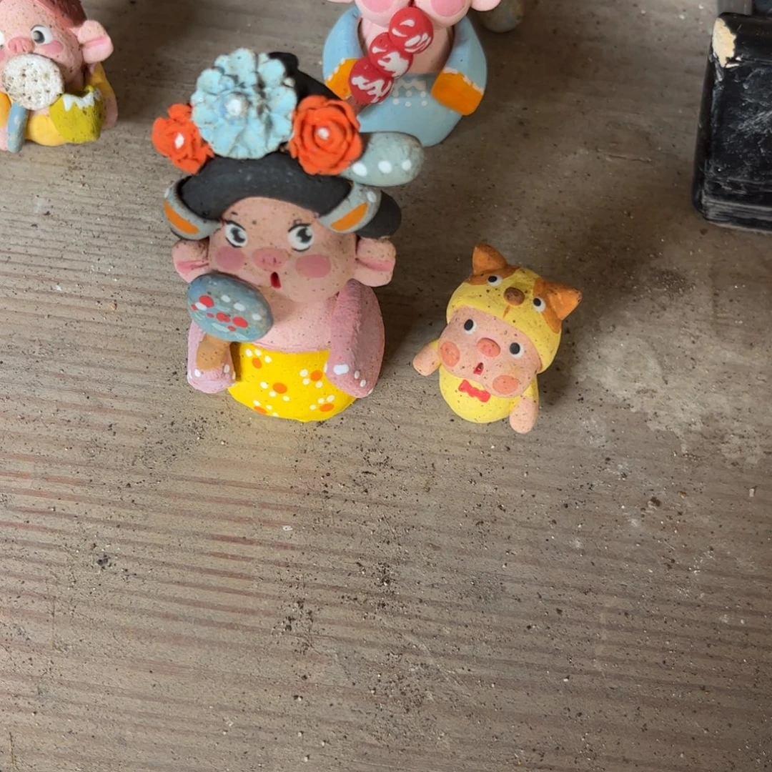 辣***桃泥塑古镇炻陶花盆