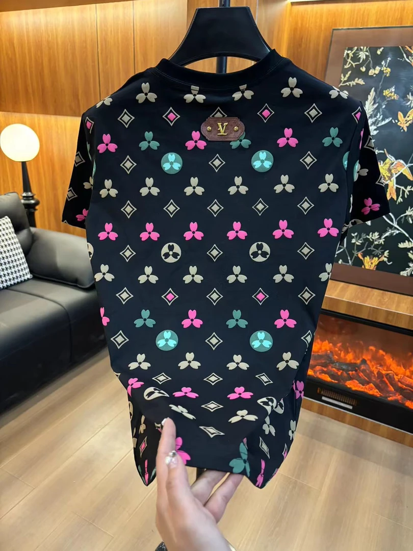 K总2025年春夏新款休闲时尚修身款男女款高品质短袖T恤3391