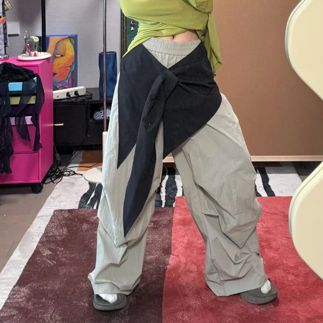 美式可拆卸拼接叠穿休闲裤