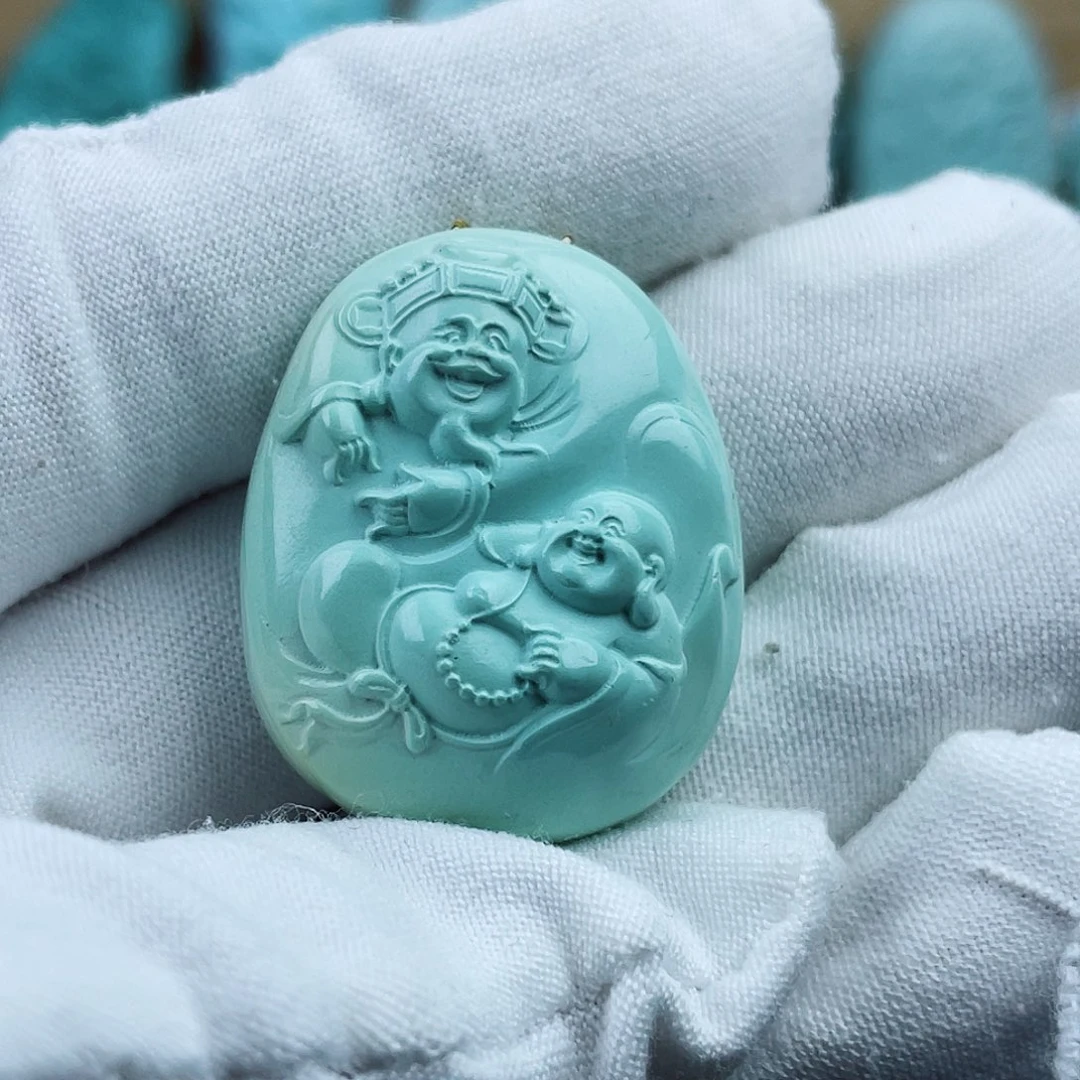 未镶嵌绿松石珠宝奇石财福一生