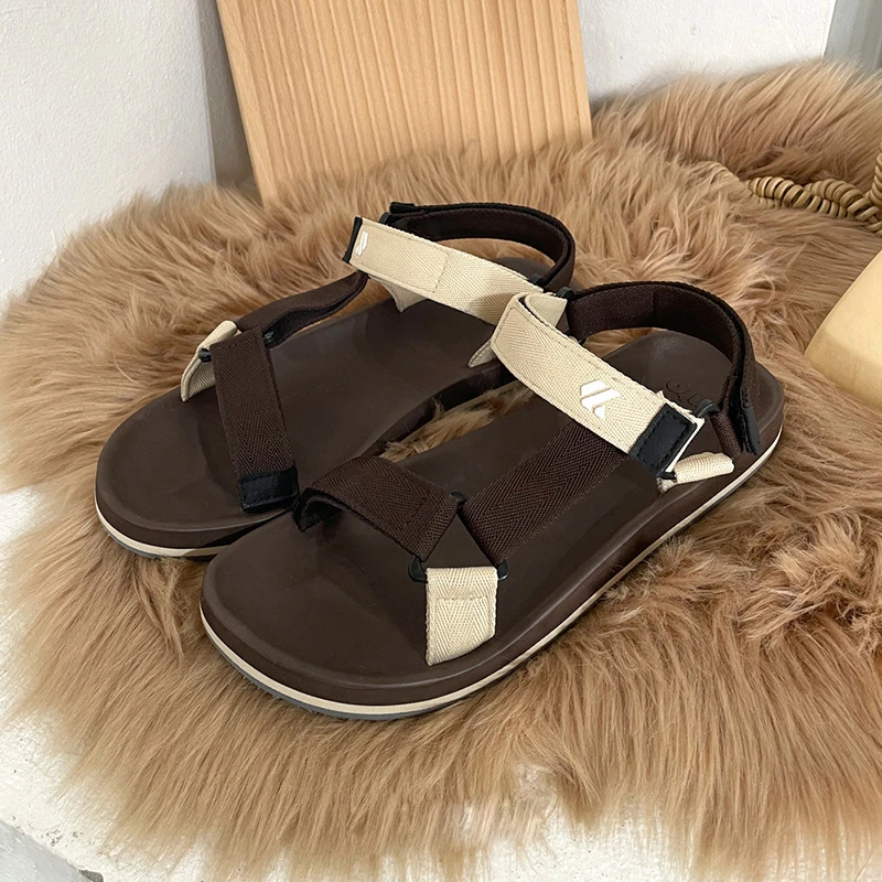 KITO休闲拼色沙滩鞋舒适沙滩男士百搭夏季泰国进口橡胶凉鞋防滑