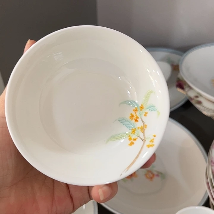 瓷片微瑕骨瓷福桂碟一个