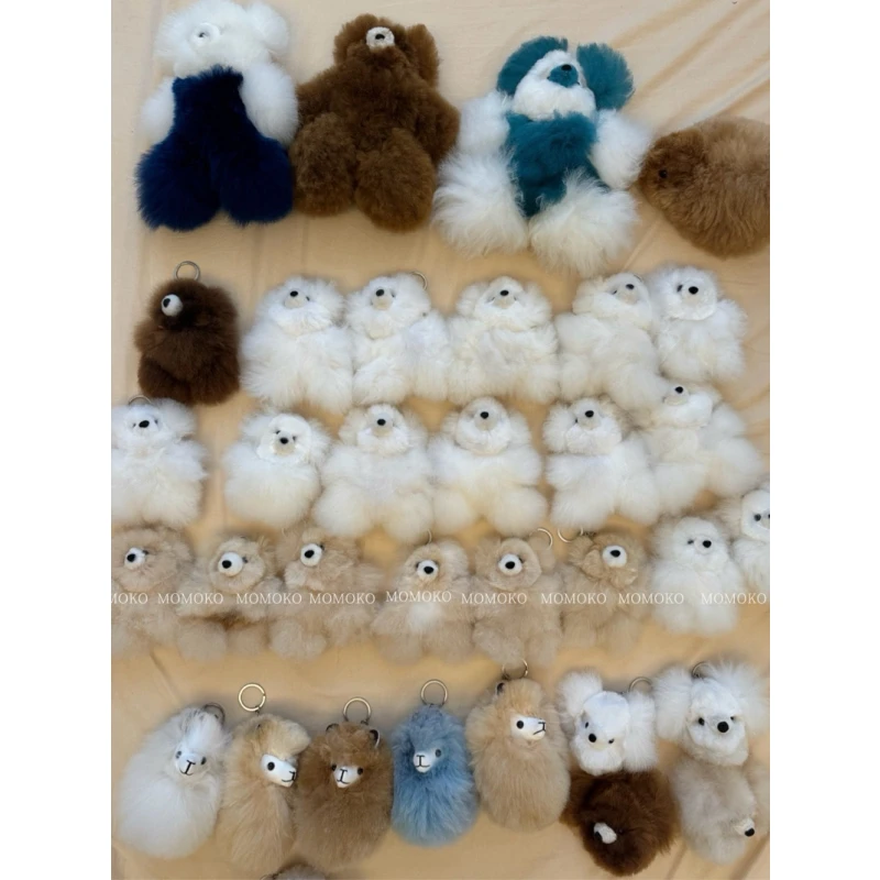 MOMOKO秘鲁手工羊驼毛公仔玩偶摆件毛绒生日礼物fever同款