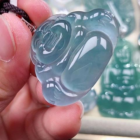 【闪购商品】翡翠颈饰18K金镶嵌天然翡翠