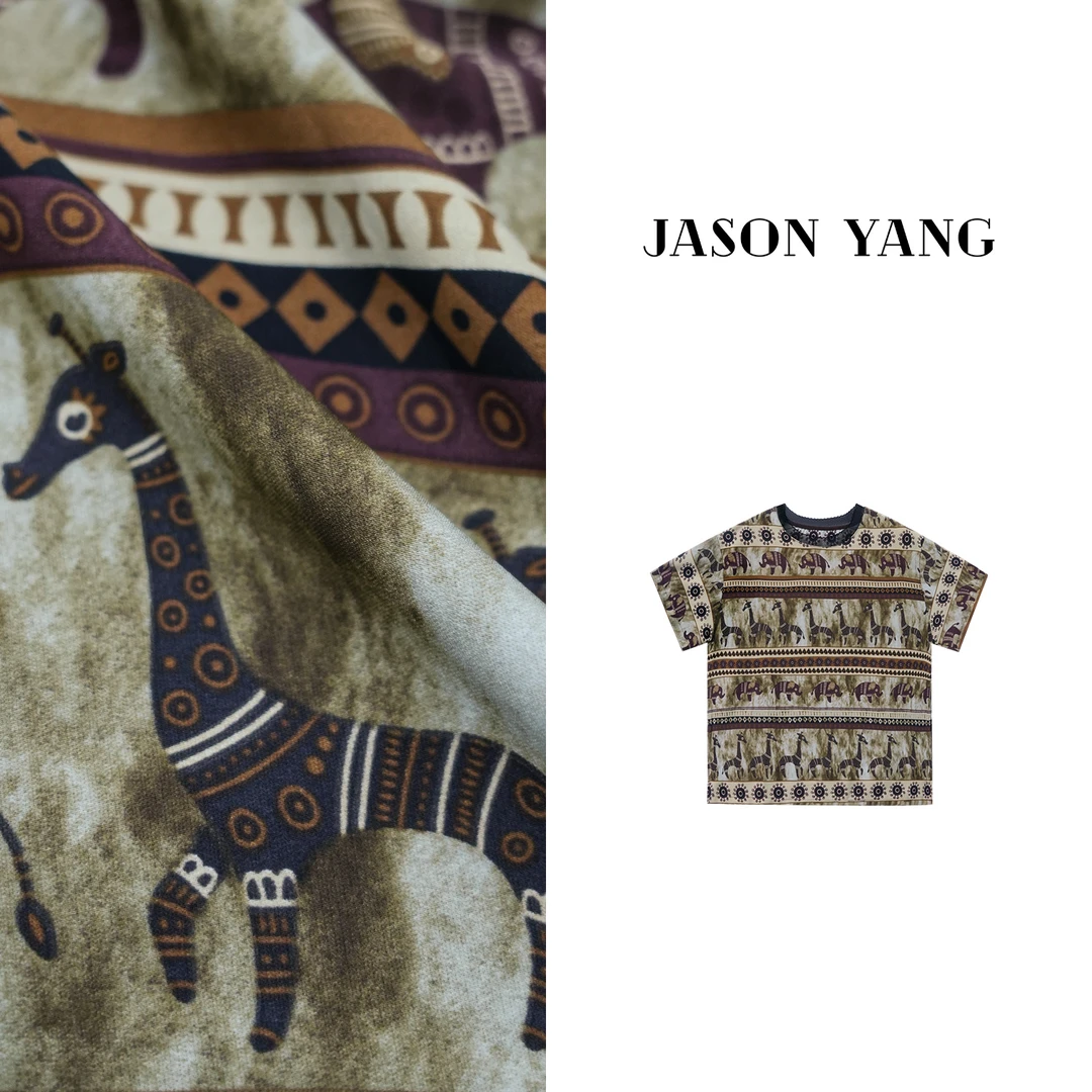 现货丽丽家  复古风休闲感百搭宽松圆领T恤A913