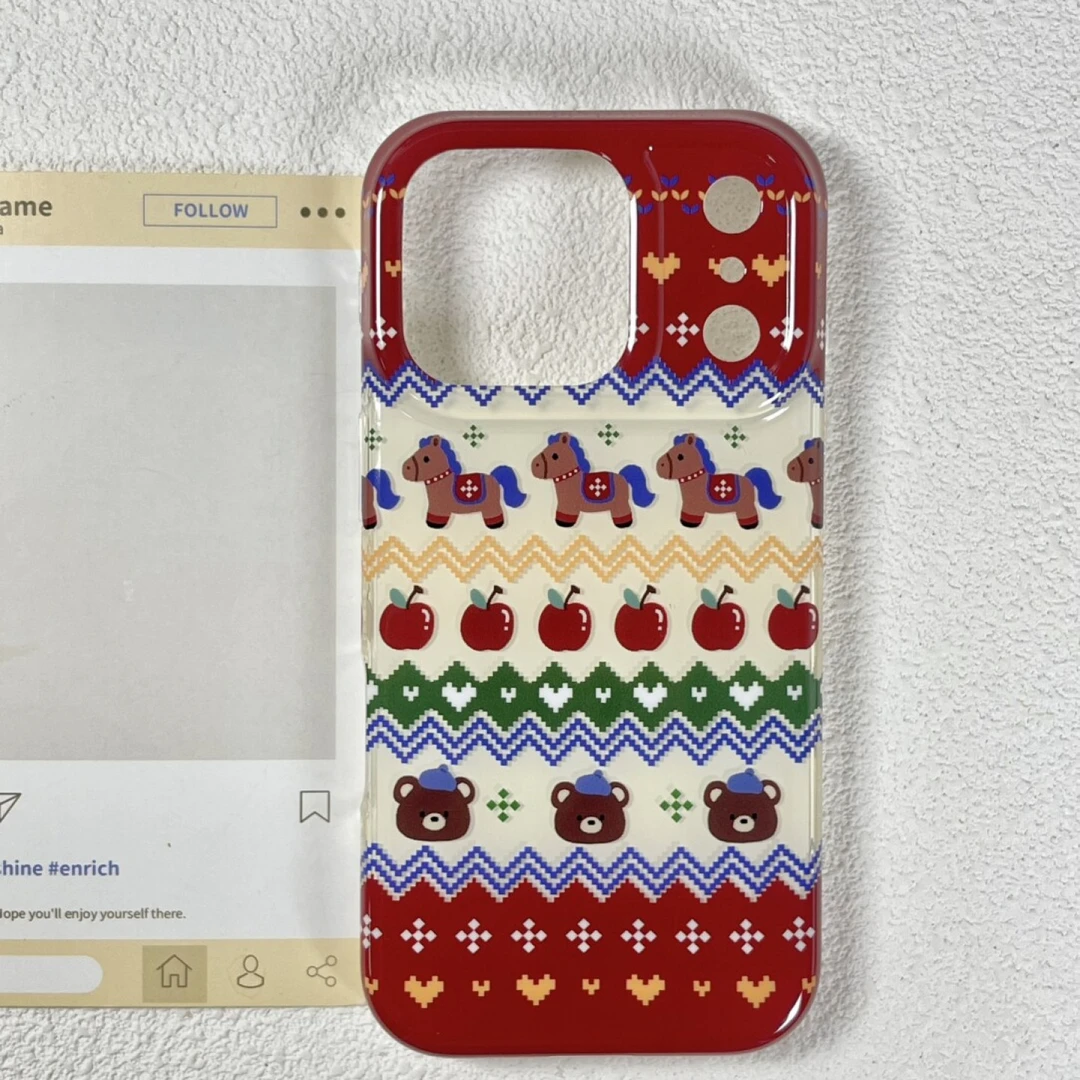 imd可爱费尔岛小熊小马苹果17pro手机壳iPhone华为vivo小米15oppo