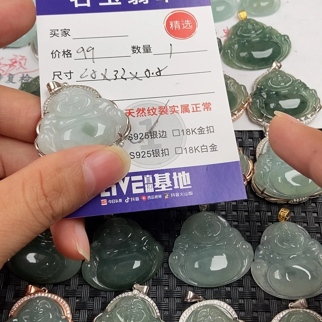 翡翠银S925镶嵌颈饰