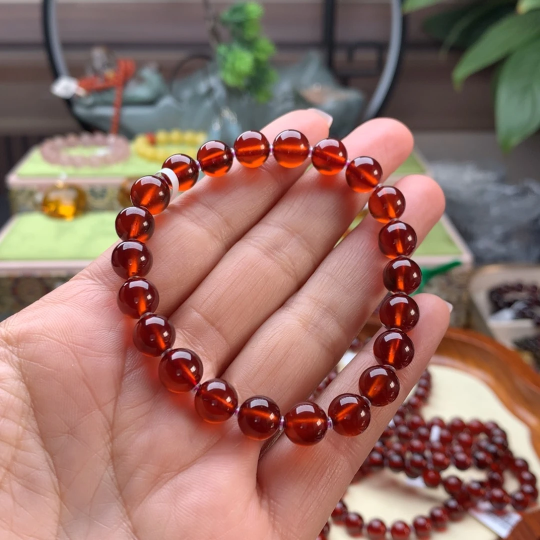 未镶嵌手串石榴石手串8.5