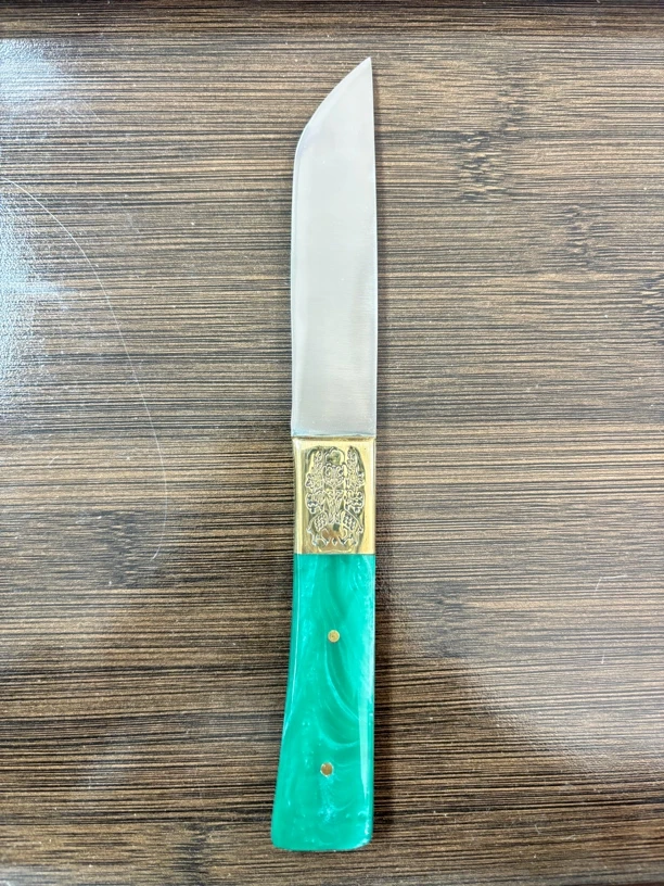 新疆小刀吃肉吃水果宰羊刀送刀套（绿色）