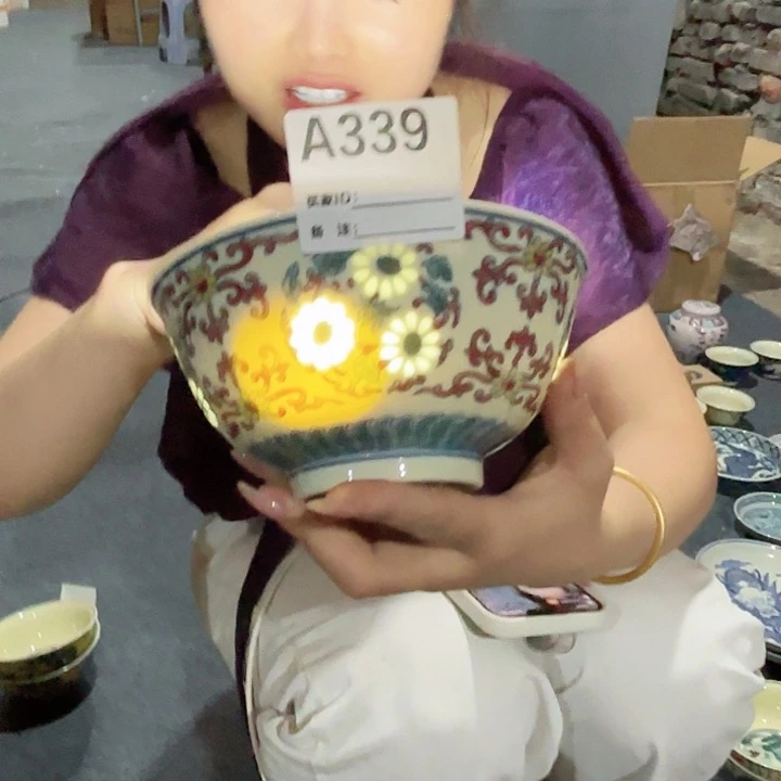 摆件景德镇高温陶瓷A339玲珑碗