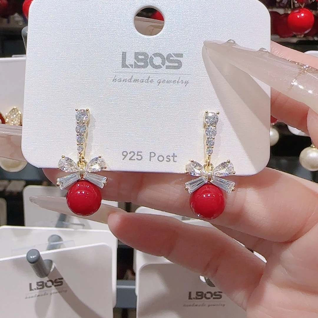 锆石铜合金925银耳环