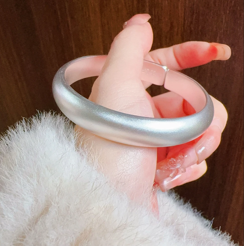 足银手镯 足银999 古法开口泥鳅背(手工定制不支持退换)