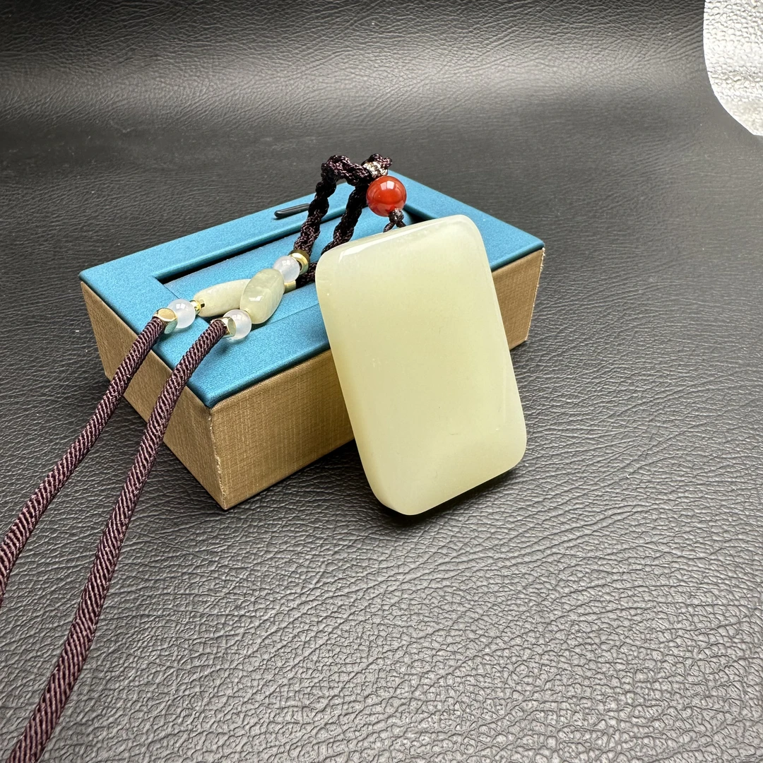 4x6cm【时尚面包牌】配挂绳证书礼盒黄口无事牌吊坠